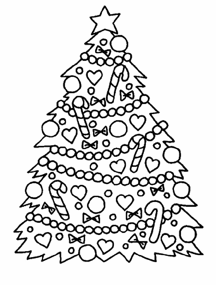 Desenho Incrível de uma Maravilhosa Árvore de Natal para Baixar e Pintar