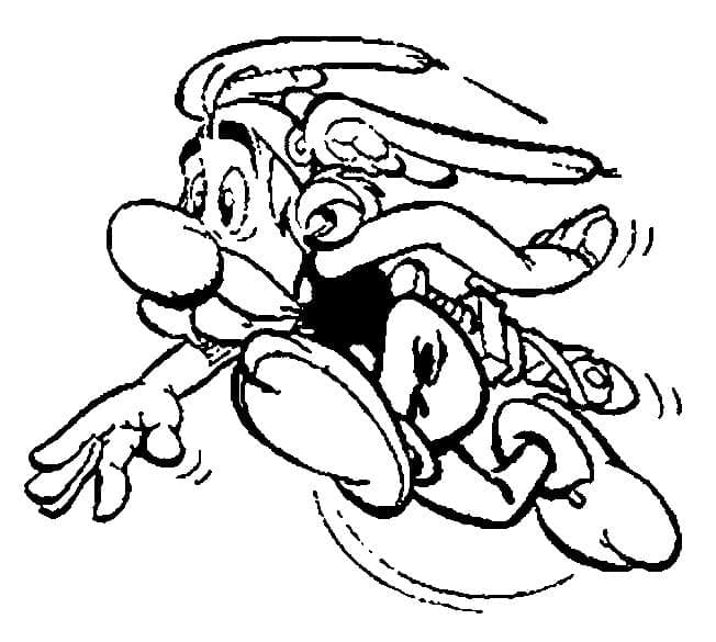 Desenho de Asterix Correndo para Colorir