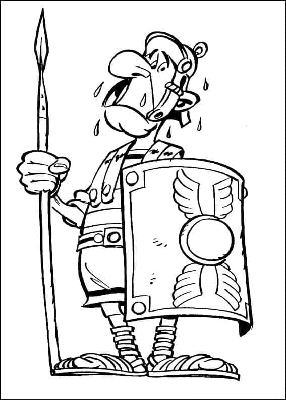 Desenho de Asterix Fácil de Colorir