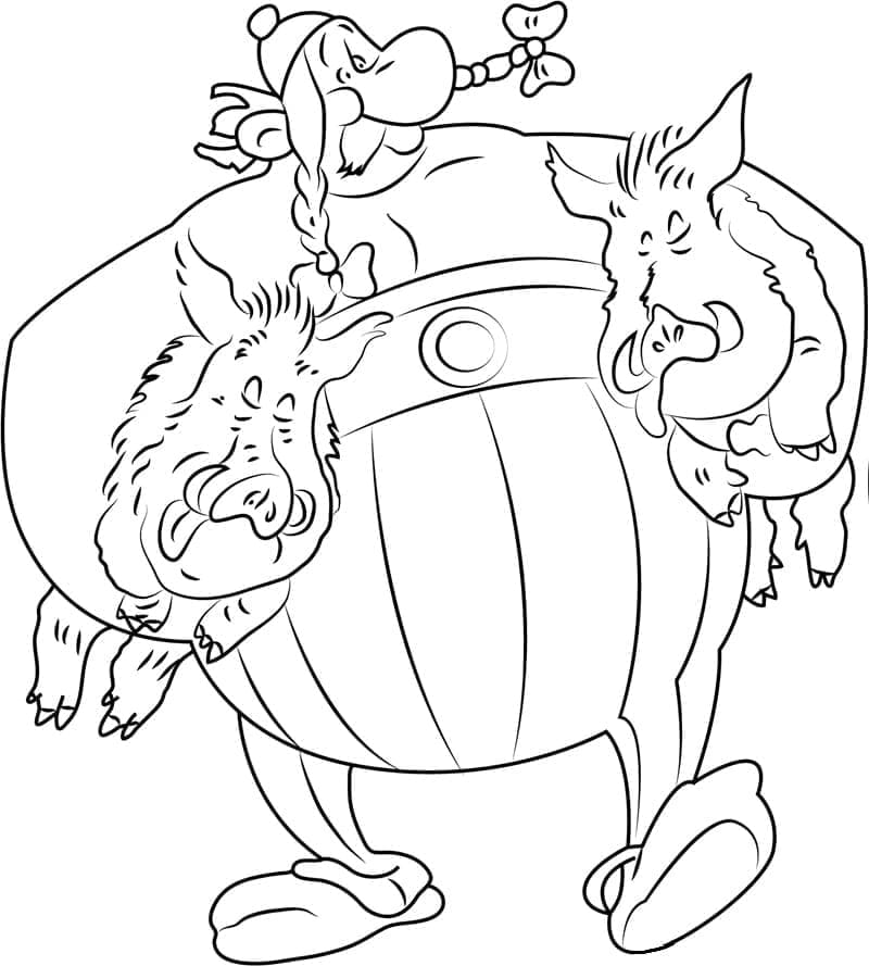 Desenho de Asterix Pronto para Imprimir