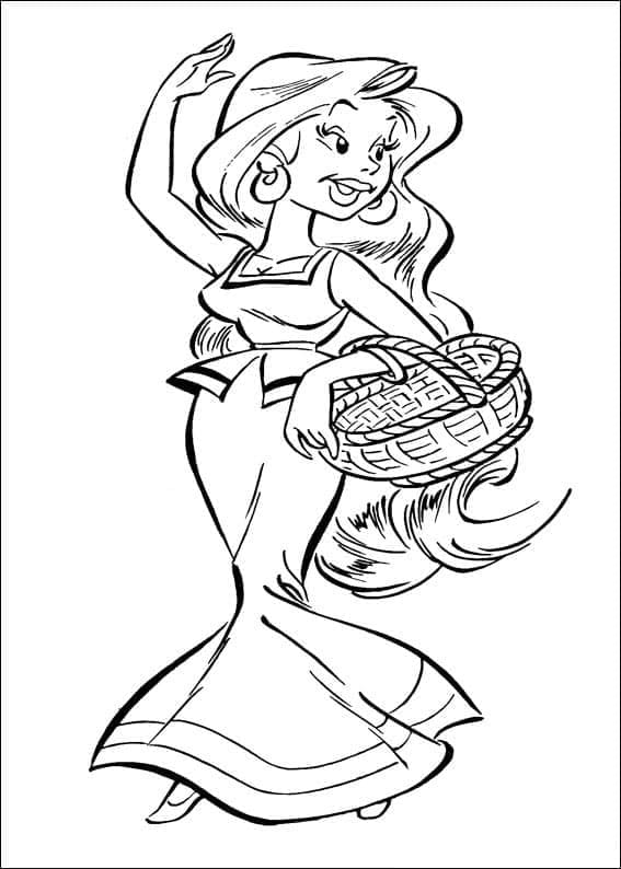 Desenho de Falbala de Asterix para Colorir