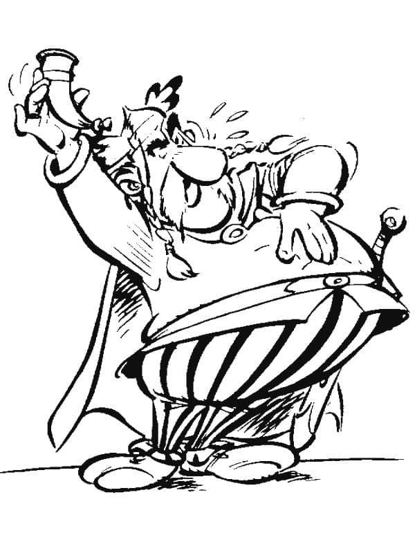 Desenho de Vitalstatistix de Asterix para Colorir