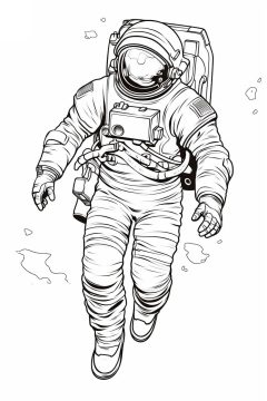 Desenho de Um Astronauta para Colorir