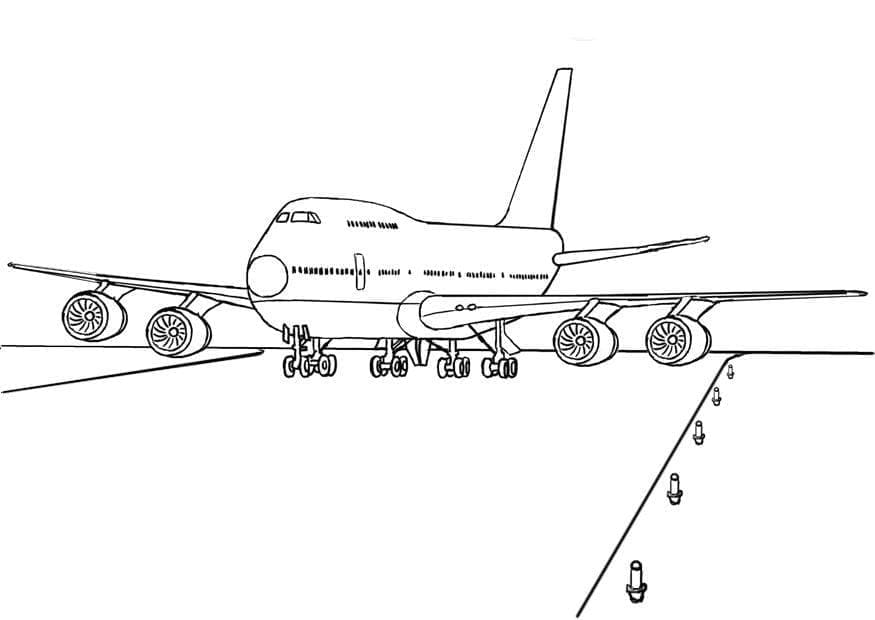 Desenho de Avião Imprimivel para Crianças para Colorir