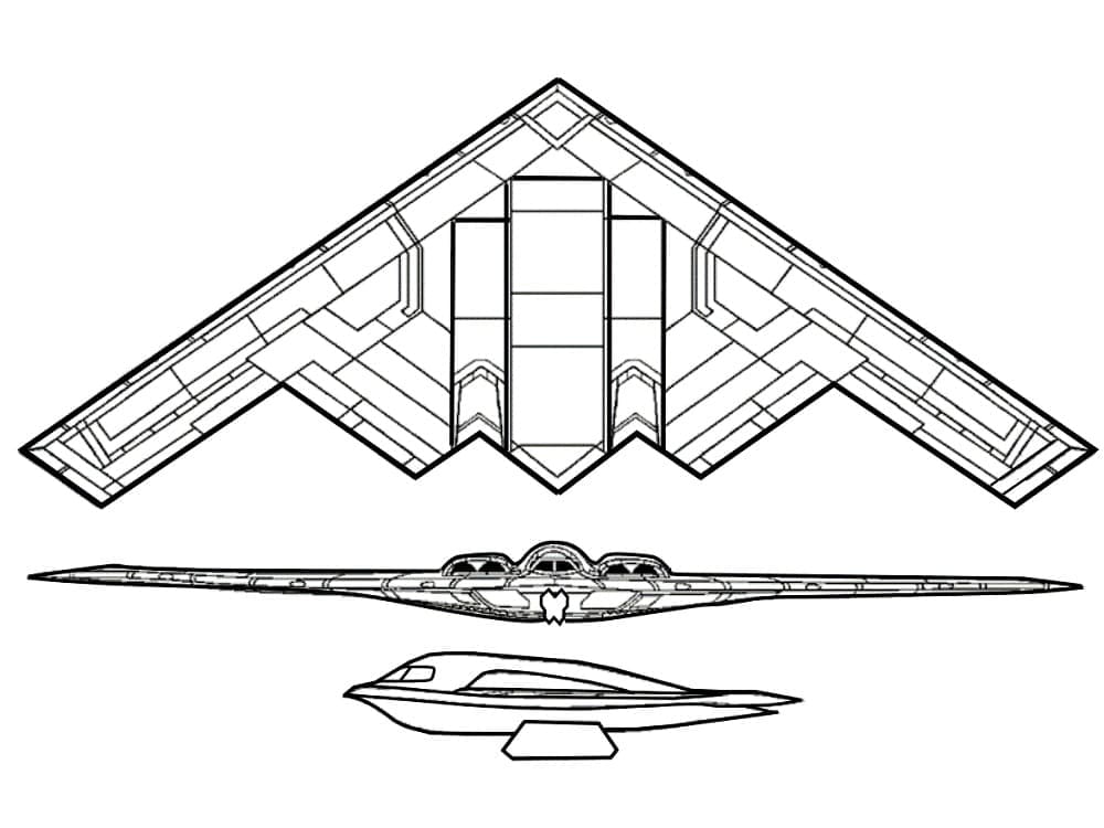 Desenho de Avião Imprimivel para Colorir