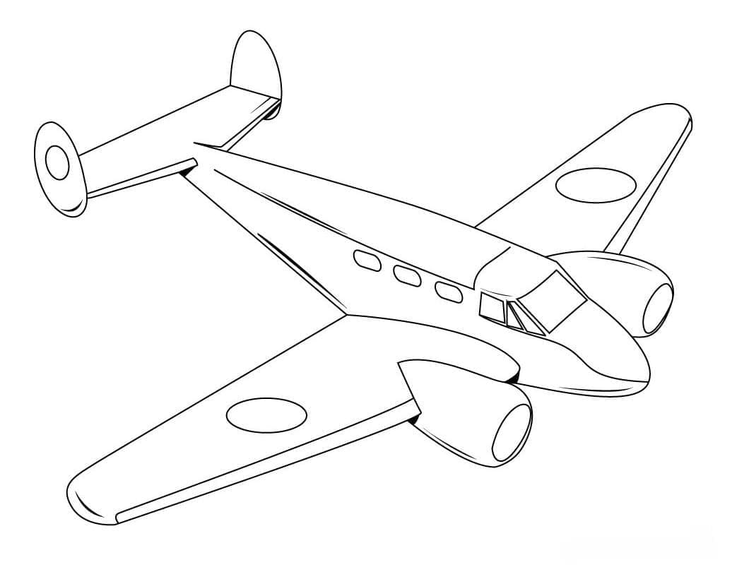 Desenho de Avião Incrível para Colorir
