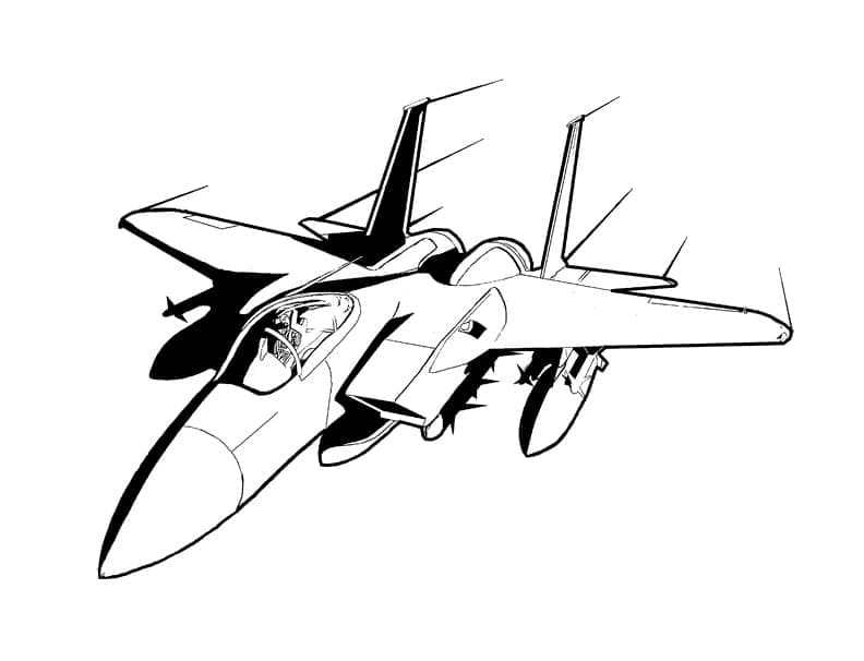 Desenho de Avião para Crianças para Colorir
