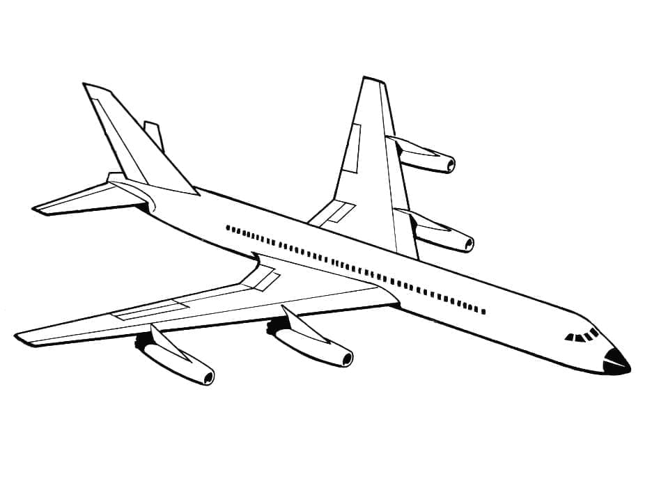 Desenho de Bom Avião para Colorir