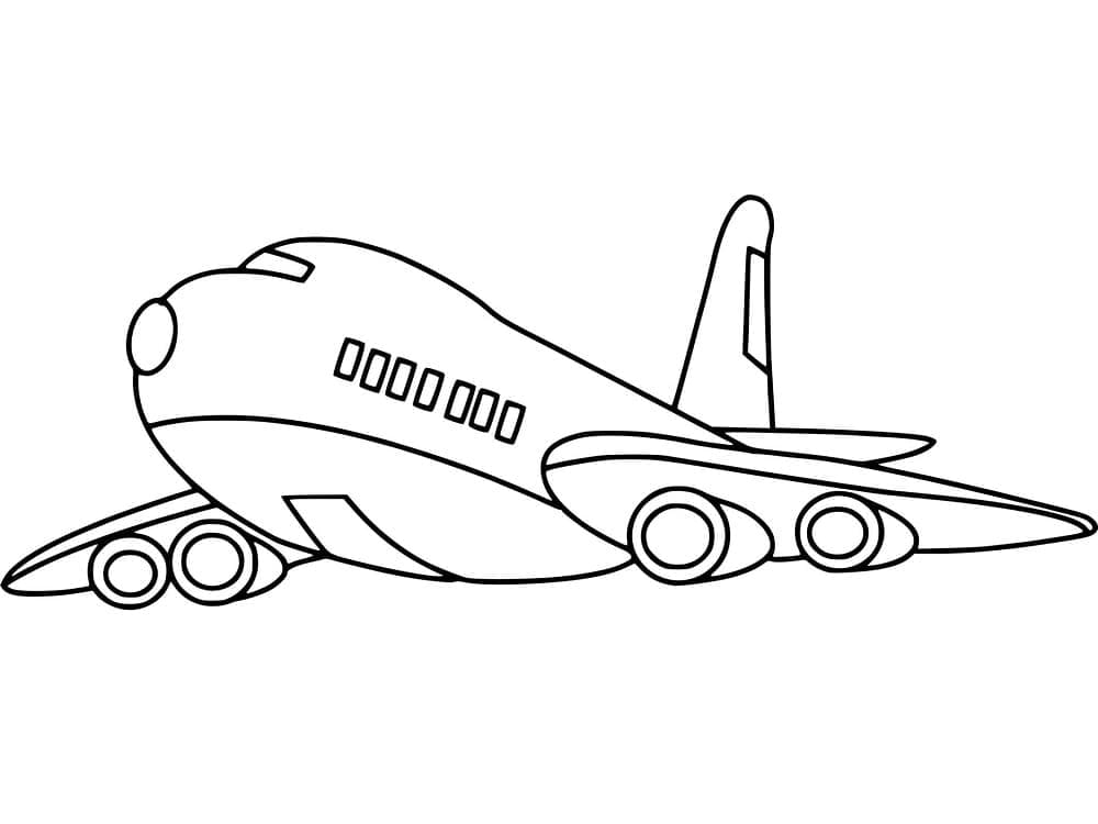 Desenho de o Avião para Colorir