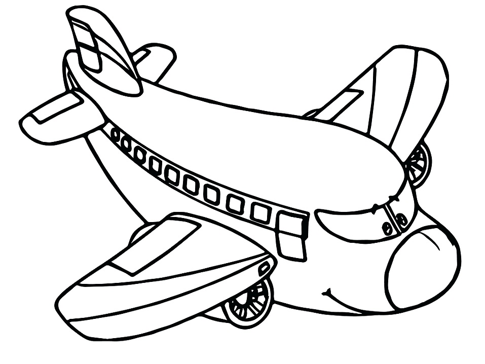 Desenho Avião a Jato para Colorir