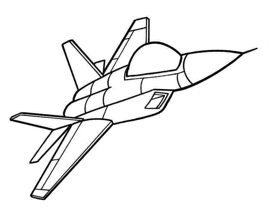 Desenho Avião Caçá para Colorir