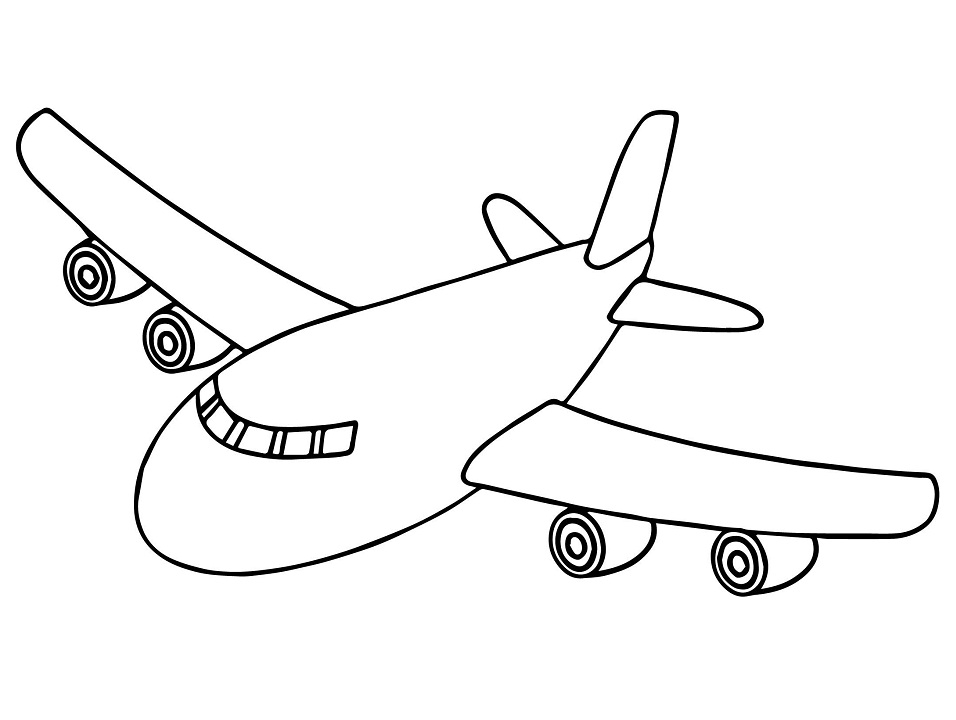 Desenho Avião Velho para Colorir