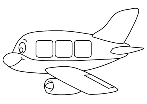 Desenho de vião Desenho Animado em Pdf para Colorir