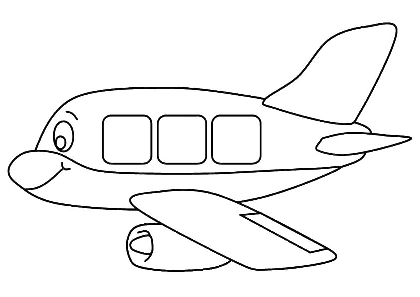 Desenho de Vião Desenho Animado em Pdf para Colorir