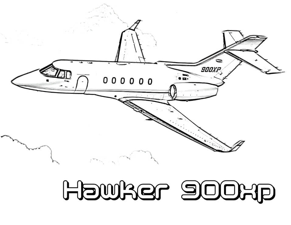 Desenho Jato Executivo para Colorir