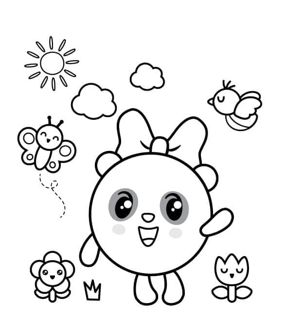 Desenho de Baby Riki Pandy para Colorir