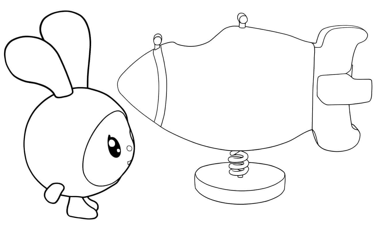 Desenho de Krashy Baby Riki para Colorir