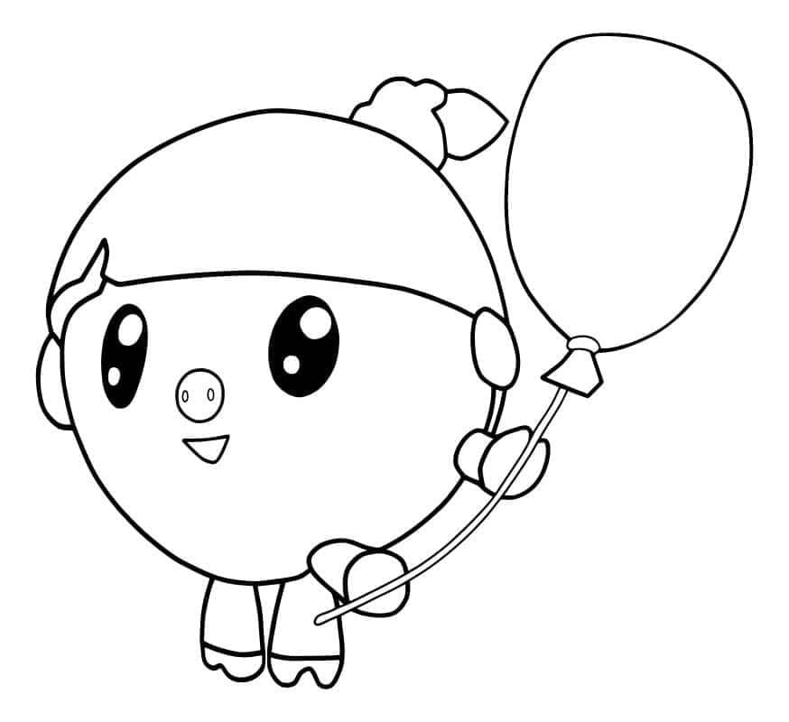 Desenho de Rosy Baby Riki para Colorir