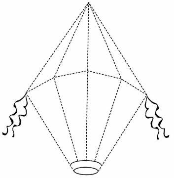 Desenho de balão Junino 1 para Colorir