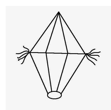 Desenho de Balão Junino Simples para Colorir
