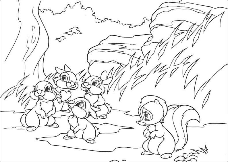 Desenho de Bambi Grátis para Colorir