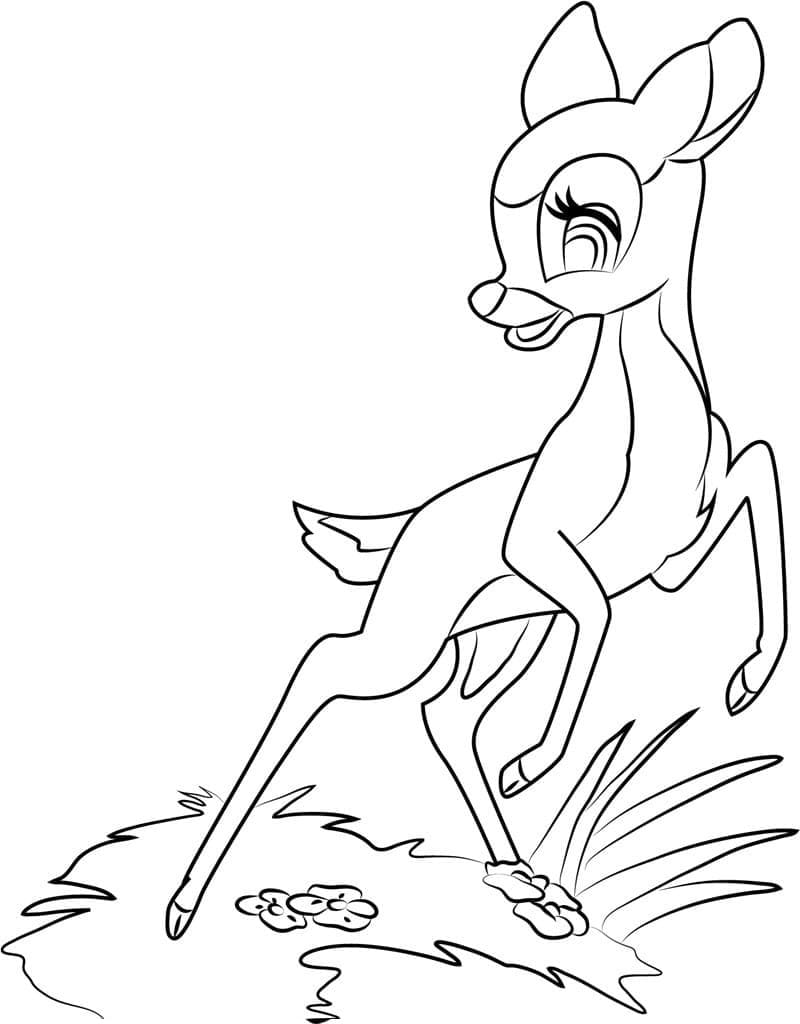 Desenho de Bambi para Crianças para Colorir