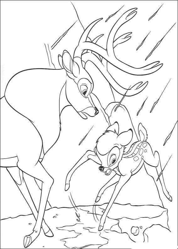 Desenho de Disney Bambi para Colorir