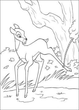 Desenho de mãe do Bambi para Colorir