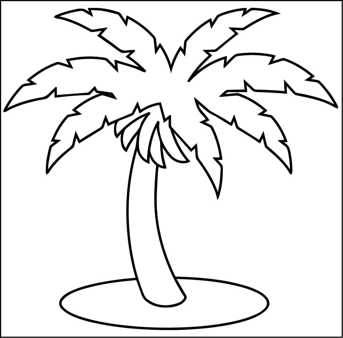 Desenho de Bananeira Simples para Colorir