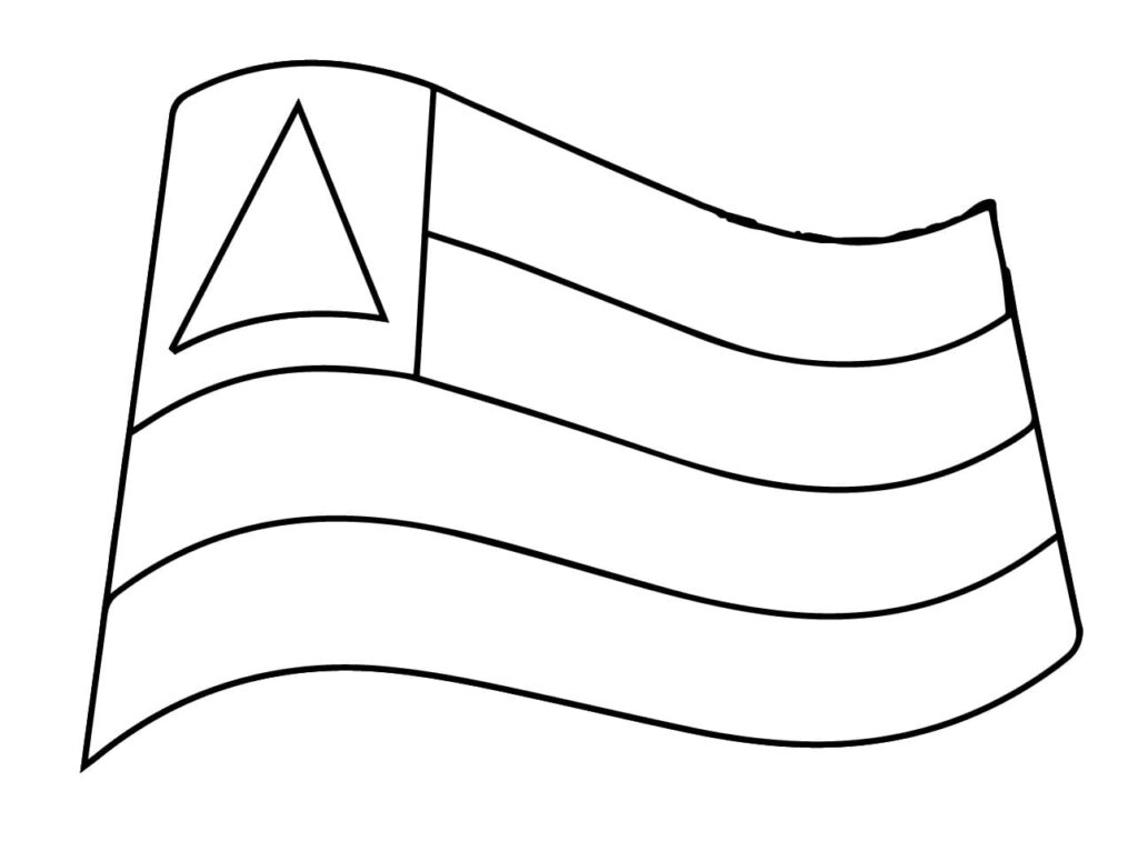 Desenho de a Bandeira Estadual da Bahia para Colorir