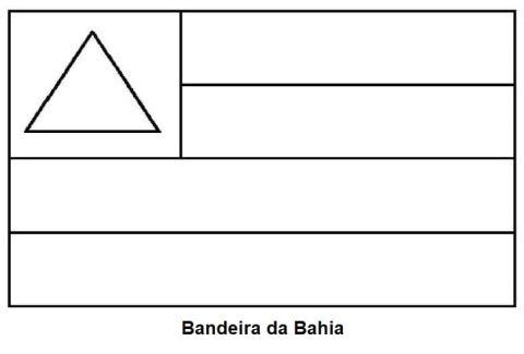 Desenho de a Bandeira da Bahia para Colorir