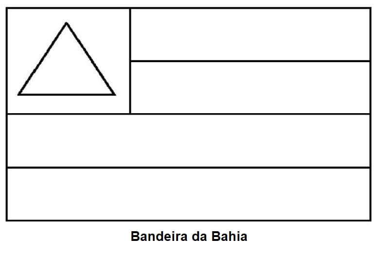 Desenho de a Bandeira da Bahia para Colorir