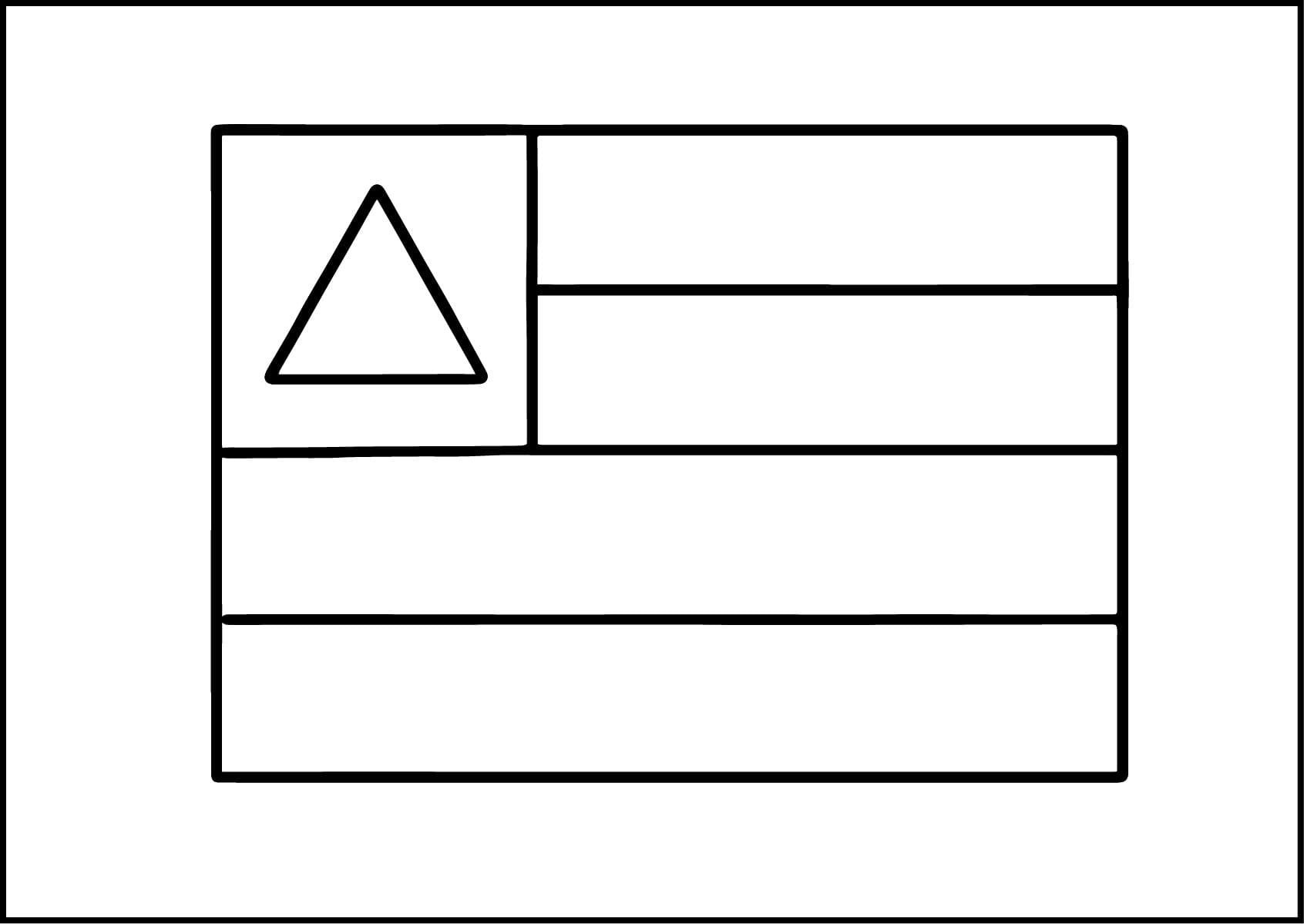 Desenho de Foto de Bandeira da Bahia para Colorir