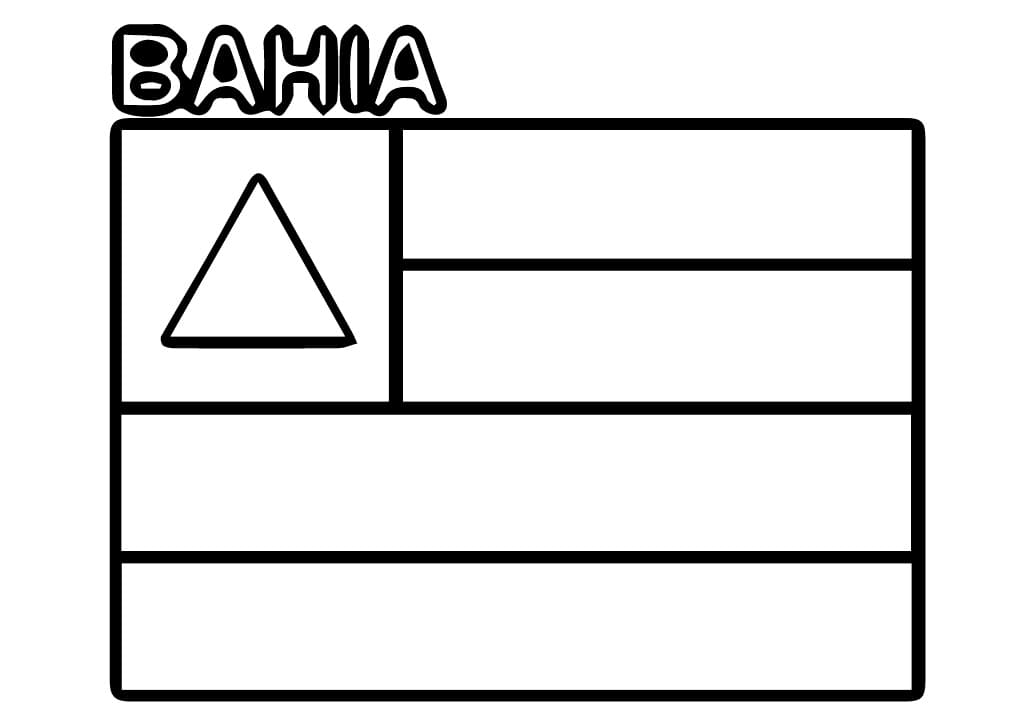 Desenhos de Bandeira da Bahia para Colorir