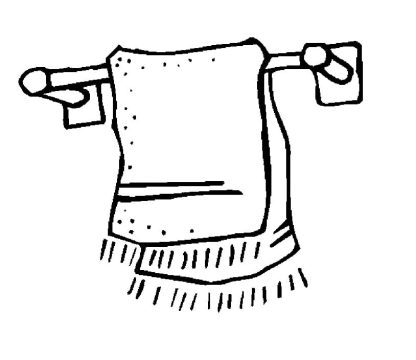 Desenho Toalha de Banho para Colorir