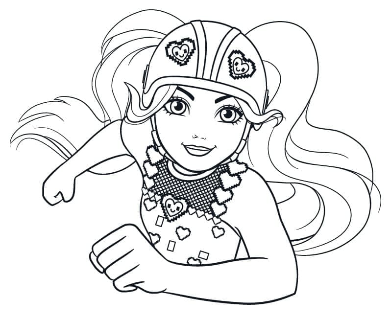 Desenho Barbie Alegre com Tiarinha para Colorir e Imprimir