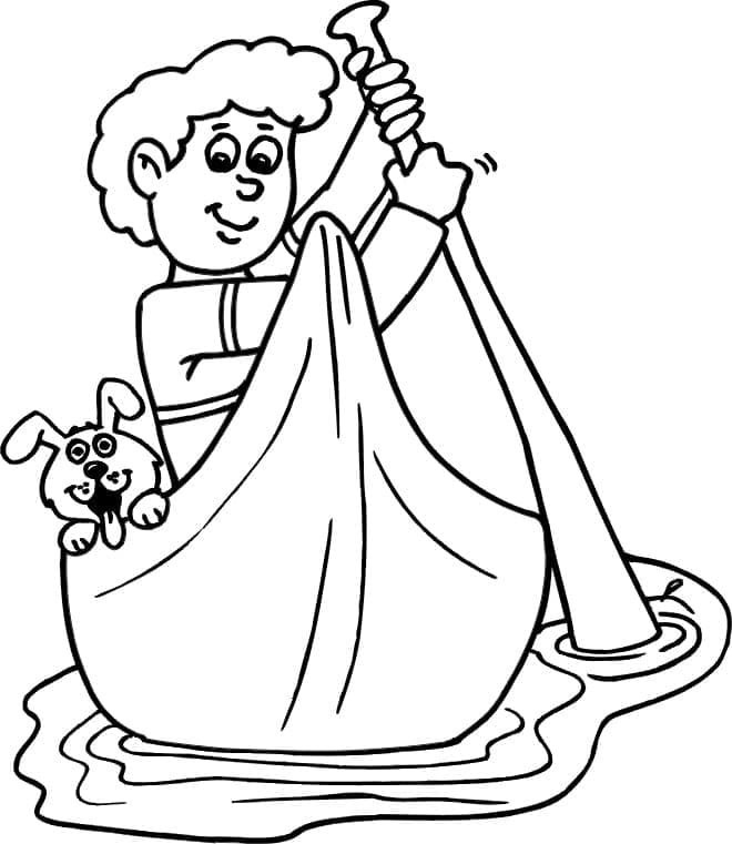 Desenho de Barco a Remo Download Pdf para Imprimir