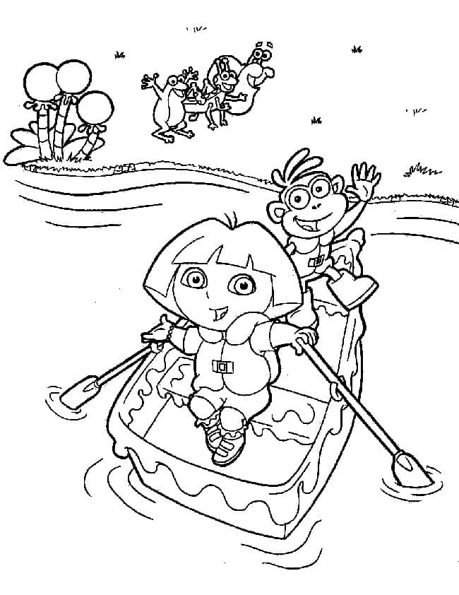 Desenho de Barco a Remo Imprimivel para Colorir