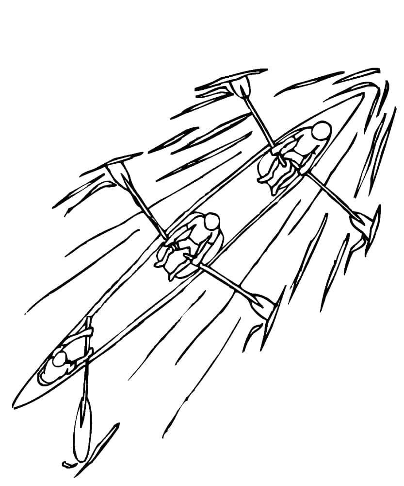 Desenho de Barco a Remo Imprimivel Pdf para Colorir