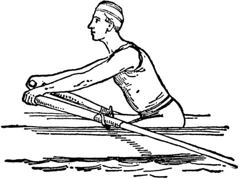 Desenho de Barco a Remo Pdf grátis para Colorir