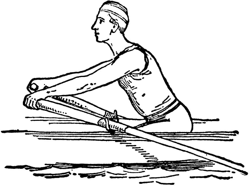 Desenho de Barco a Remo Pdf Grátis para Colorir