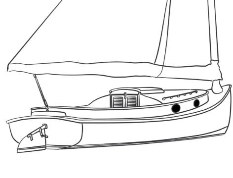 Desenho de Barco Imprimível para Colorir