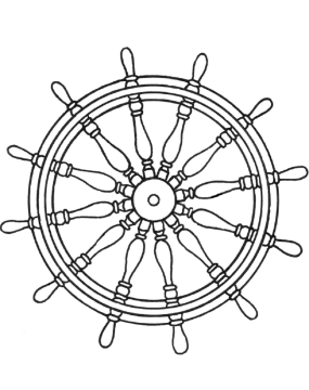 Desenho de Leme de Barco Download Pdf para Colorir