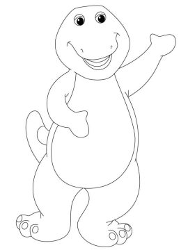 Desenho para Colorir do Barney