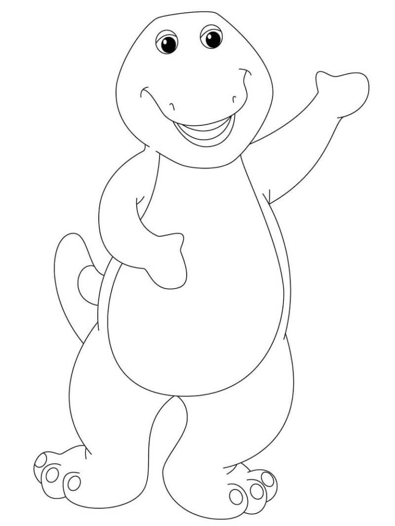 Desenho para Colorir do Barney