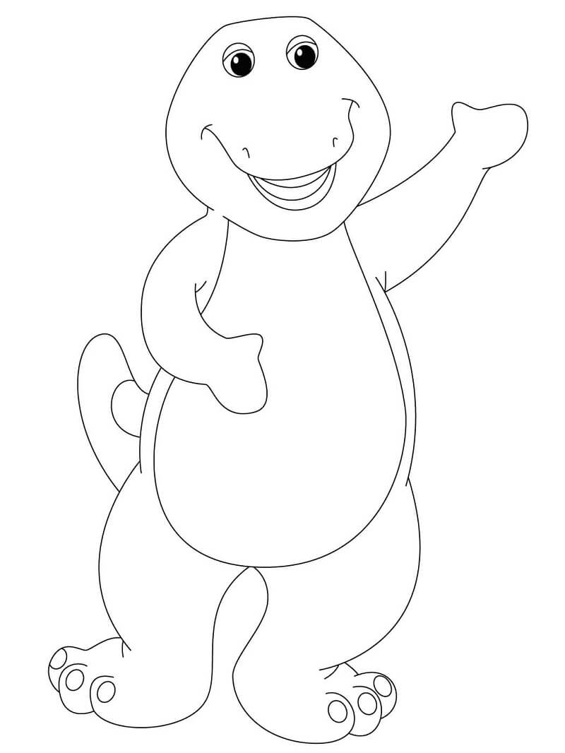Desenho para Colorir do Barney
