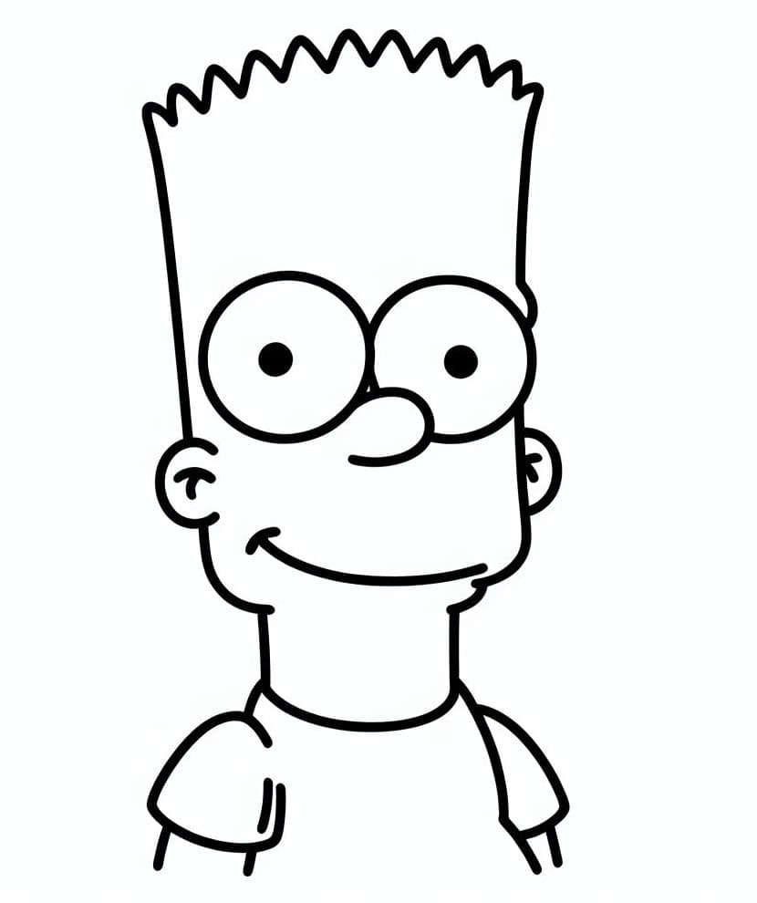 Desenho de Bart Simpson Grátis para Colorir