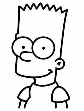 Desenho de Bart Simpson para crianças para Colorir