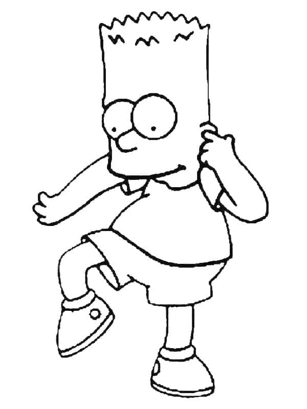 Desenhos de Bart Simpson para Colorir