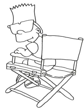 Desenho de incrível Bart Simpson para Colorir